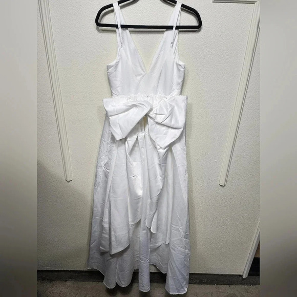 Lulus Blissfully Beloved Ivory Backless A-Line Bow Maxi Dress Wedding Bride - Picture 10 of 12